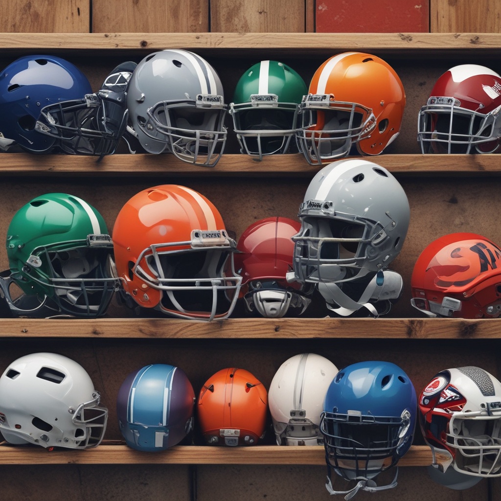 Football equipment including helmets and pads