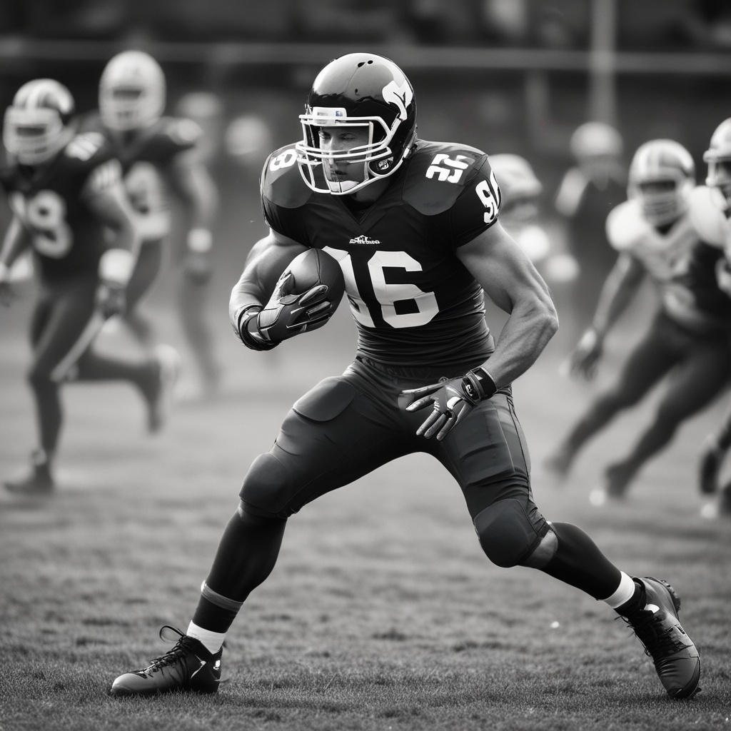 Linebacker player in action