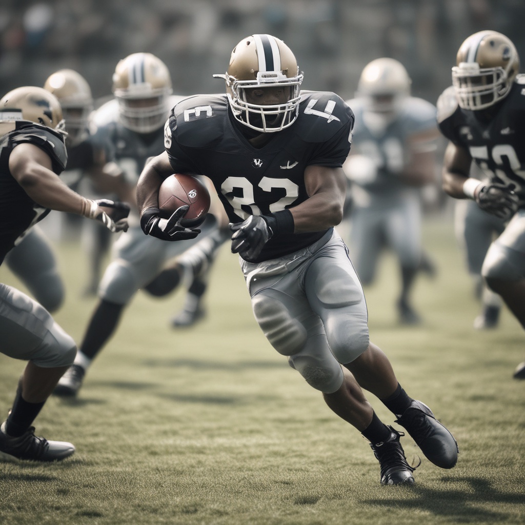 Running Back player in action