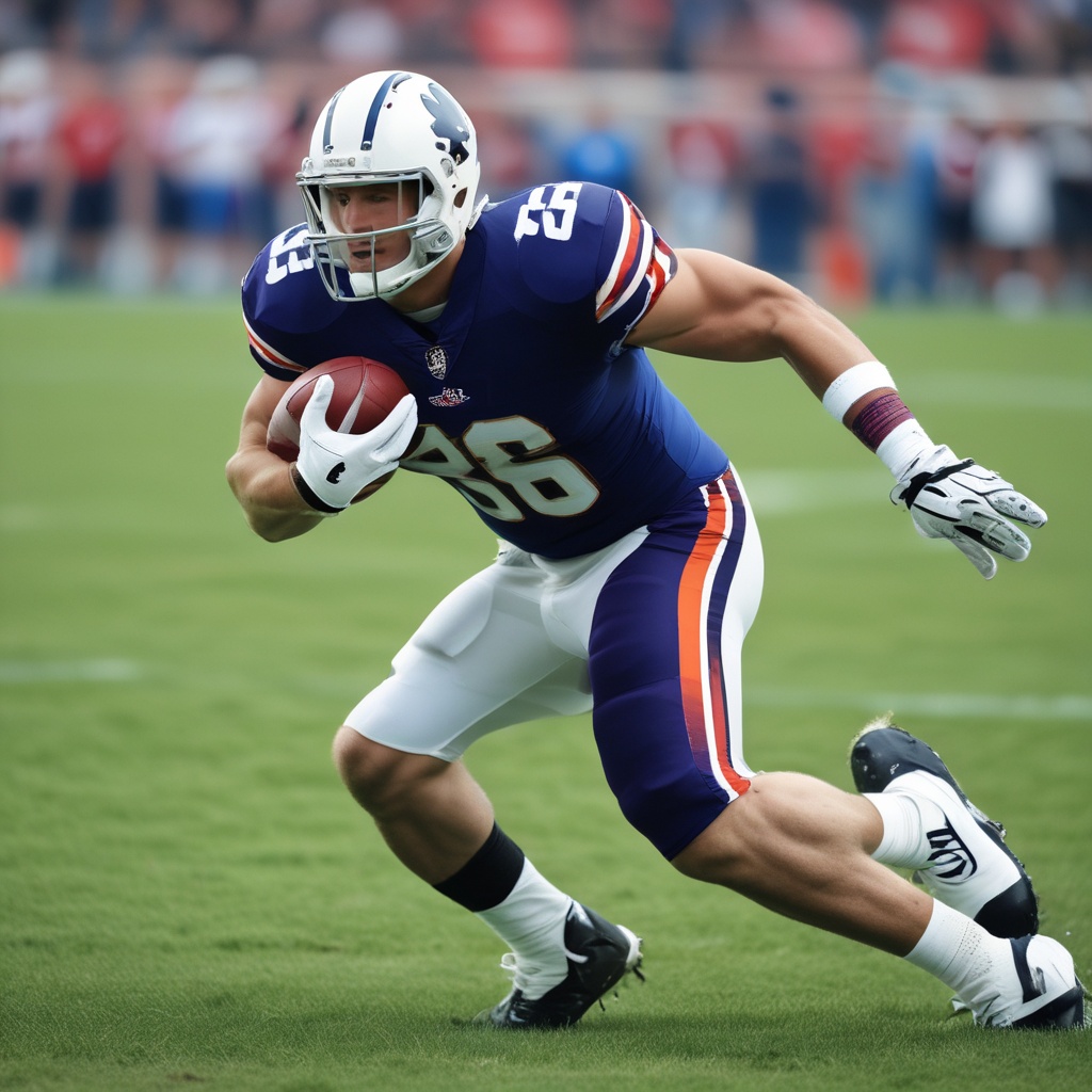 Tight End player in action